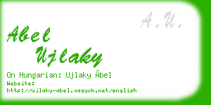 abel ujlaky business card